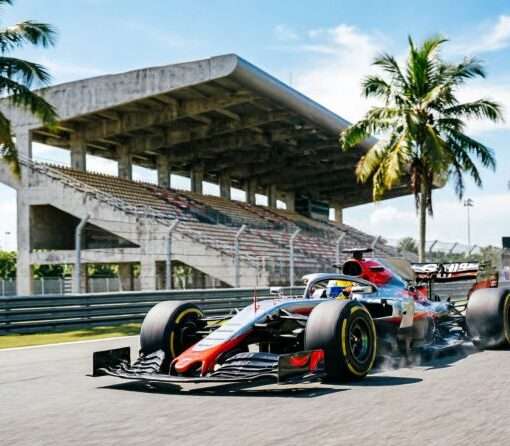 Болид Формулы-1 на трассе Sepang International Circuit в Малайзии, Гран-при Бахрейна октябрь 2026 для туристов из Беларуси