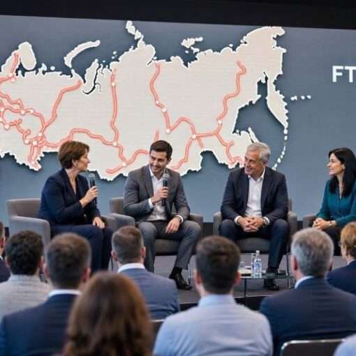 Деловая дискуссия на форуме FTT 2026 в Москве, обсуждение развития туристических территорий и новых маршрутов для туристов из Беларуси
