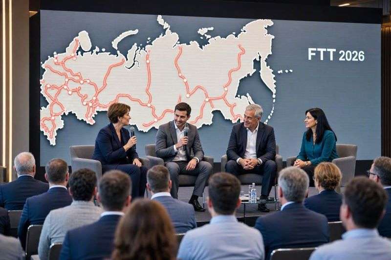 Деловая дискуссия на форуме FTT 2026 в Москве, обсуждение развития туристических территорий и новых маршрутов для туристов из Беларуси